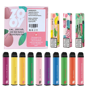 ZOOY VAPE Multiples saveurs ZOOY 2000 bouffées